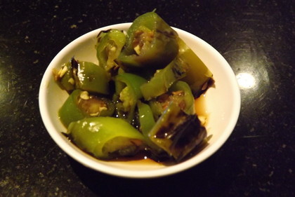 青唐辛子の醤油漬け